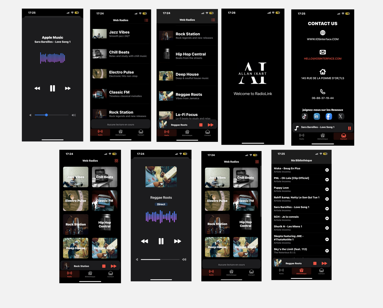 photo de la template RadioClean IOS